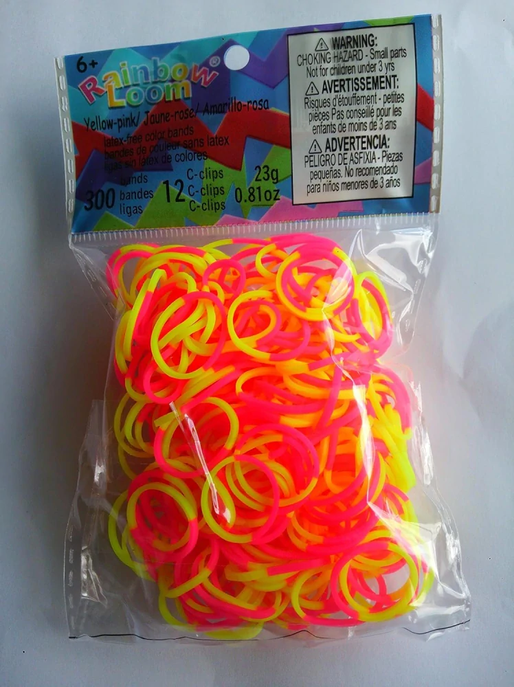 Rainbow Loom® Original-gumičky-300ks- růžovo/žluté