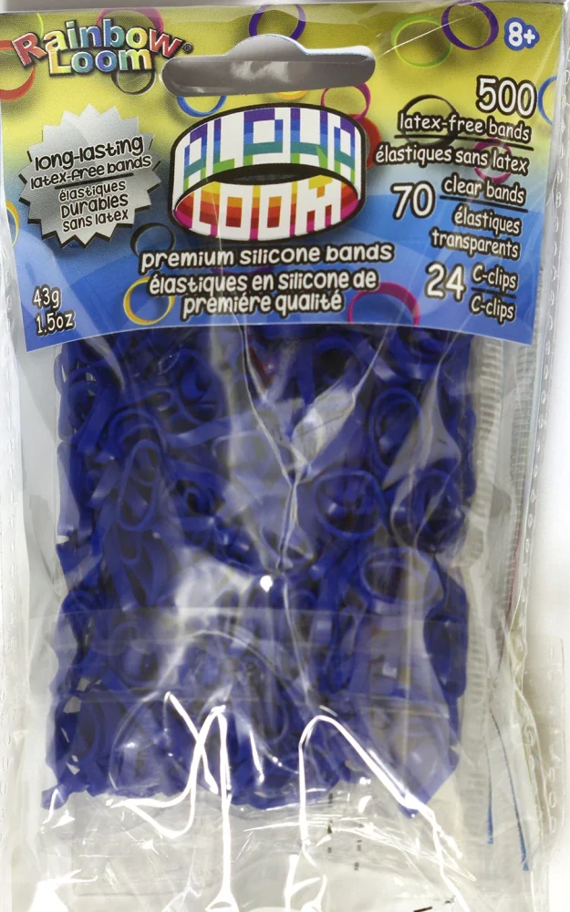 Rainbow Loom® Original- Alpha gumičky-570ks-modrá